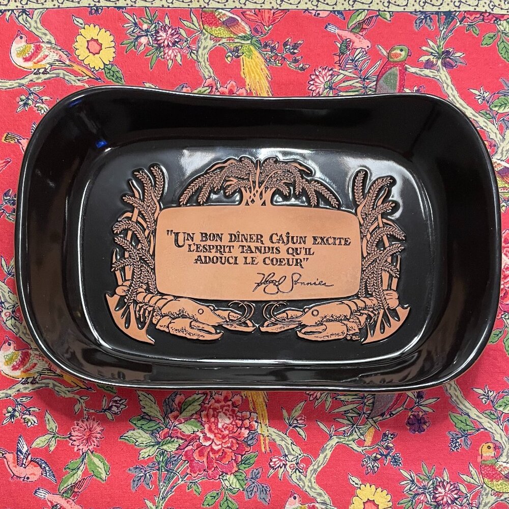 VINTAGE Floyd Sonnier Serving Platter in Semi Glazed Pottery Excellent Condition